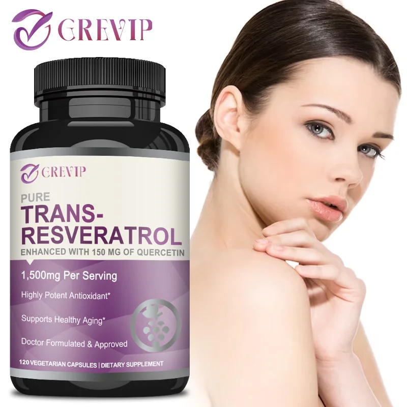 Resveratrol Capsule Anti Aging - Trans-Resweratrol 1500mg - Silne antyoksydanty, wspomaga