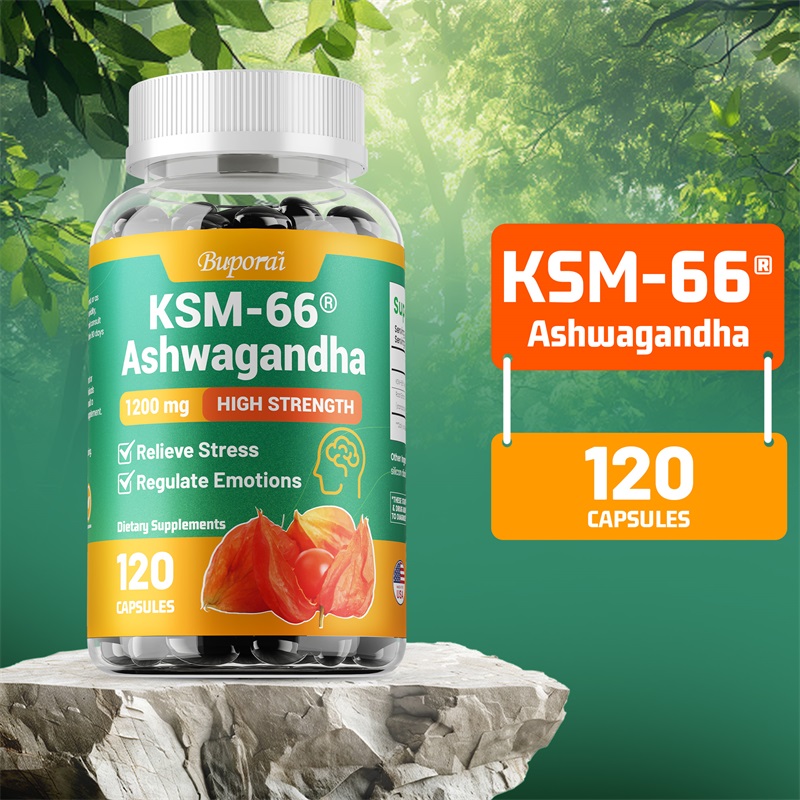 Ashwagandha Extract Root - KSM-66 Ashwagandha 1200 Mg kapsułki wegetariańskie
