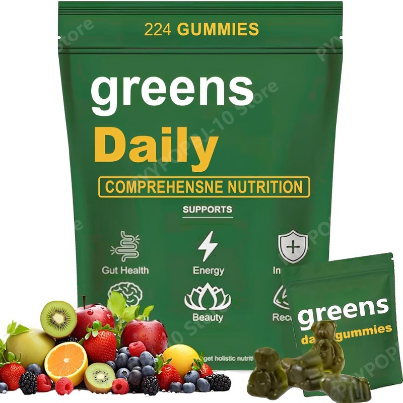 Multivitamin Gummy Adult - Organiczne żelki Greens Gummies z Chlorellą