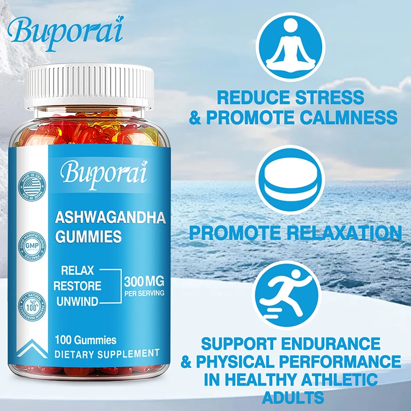 Ashwagandha Extract Root - Żelki z Ashwagandą - Redukują stres,