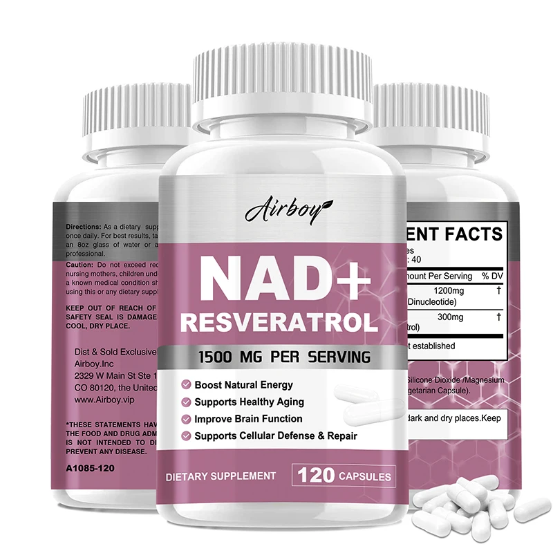 Resveratrol Capsule Anti Aging - Suplementy NAD+ Resveratrol - Naturalna energia,
