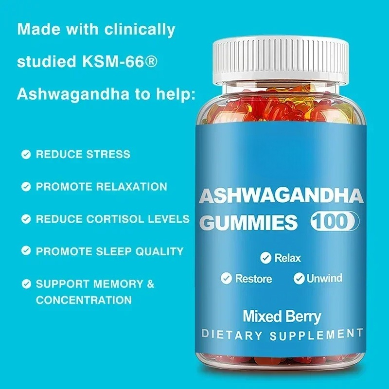 Żelki z Ashwagandą - Redukują  – Ashwagandha Extract Root recenzja i cena