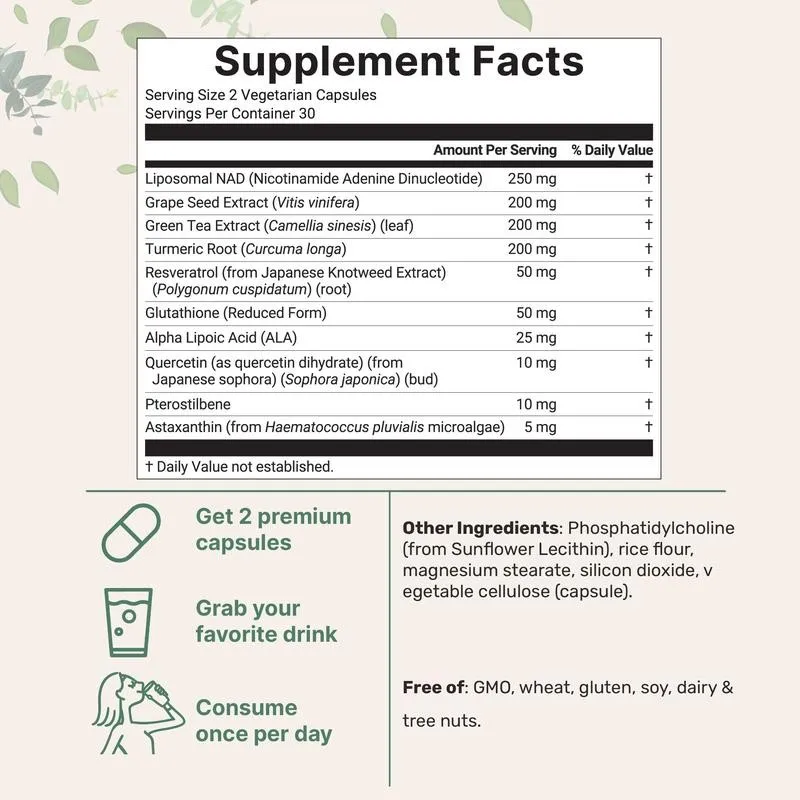Suplement NAD o wysokiej zawar – Resveratrol Capsule Anti Aging recenzja i cena