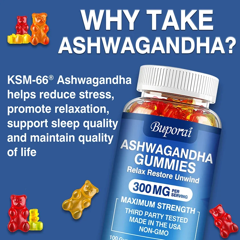 Żelki z Ashwagandą - Redukcja  – Ashwagandha Extract Root recenzja i cena