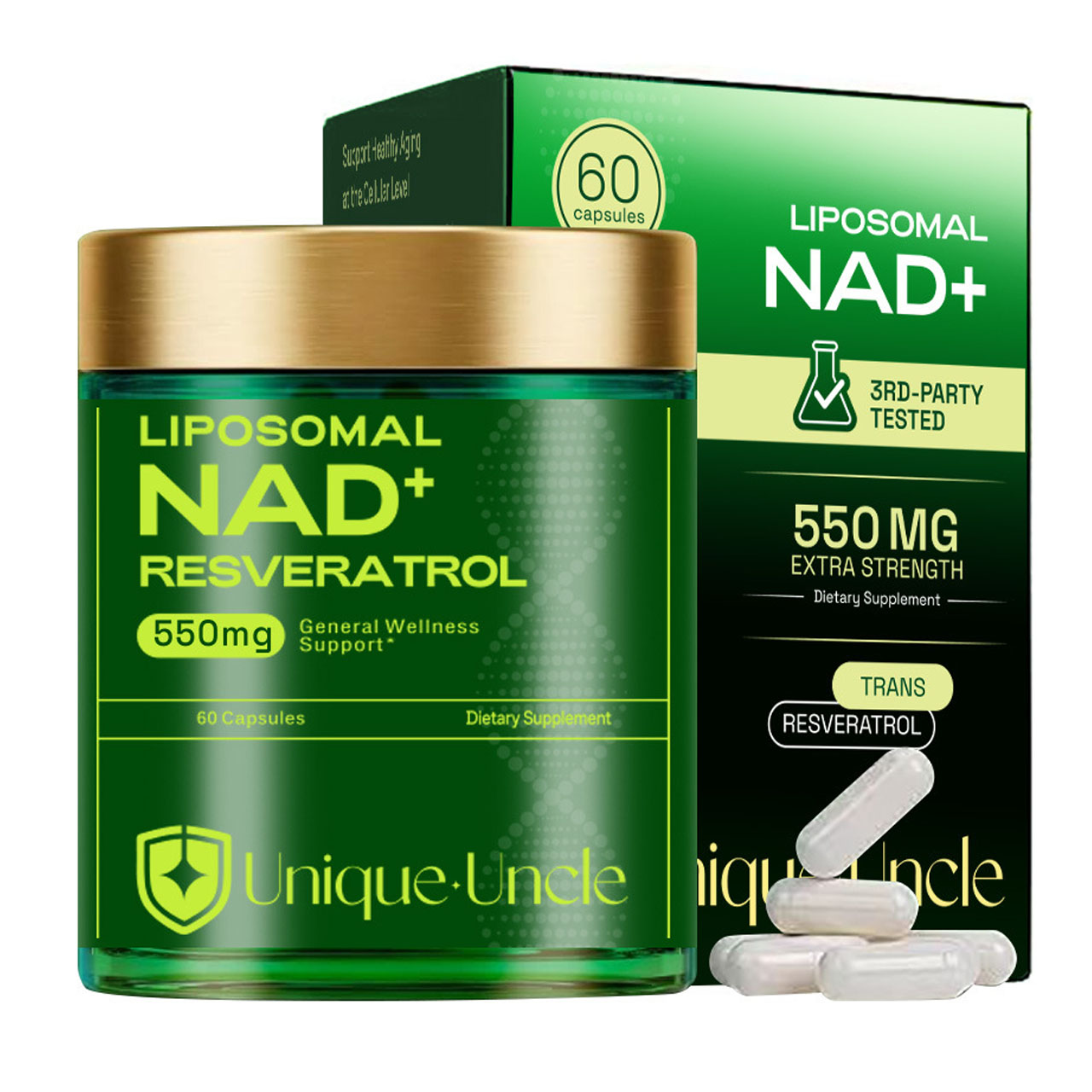 Liposomalny suplement NAD+ 550 – Resveratrol Capsule Anti Aging recenzja i cena